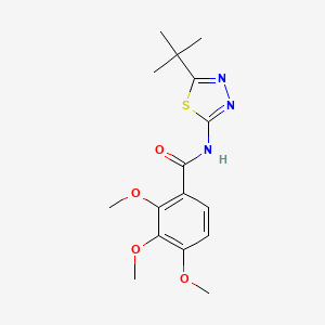 molecular formula C16H21N3O4S B15001990 N-(5-tert-butyl-1,3,4-thiadiazol-2-yl)-2,3,4-trimethoxybenzamide 