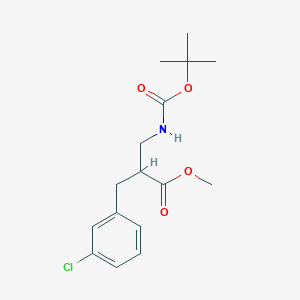 molecular formula C16H22ClNO4 B1500200 Methyl 3-((tert-butoxycarbonyl)amino)-2-(3-chlorobenzyl)propanoate CAS No. 886366-55-8