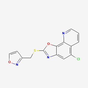 5-Chloro-2-[(3-isoxazolylmethyl)sulfanyl][1,3]oxazolo[4,5-h]quinoline