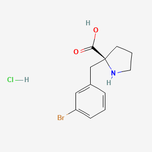 (S)-2-(3-Bromobenzyl)pyrrolidine-2-carboxylic acid hydrochloride