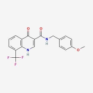 4-hydroxy-N-(4-methoxybenzyl)-8-(trifluoromethyl)quinoline-3-carboxamide