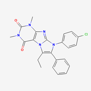 8-(4-chlorophenyl)-6-ethyl-1,3-dimethyl-7-phenyl-1H-imidazo[2,1-f]purine-2,4(3H,8H)-dione