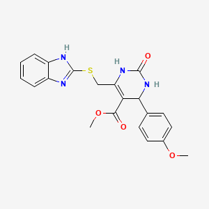 methyl 6-[(1H-benzimidazol-2-ylsulfanyl)methyl]-4-(4-methoxyphenyl)-2-oxo-1,2,3,4-tetrahydropyrimidine-5-carboxylate