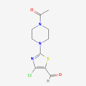 molecular formula C10H12ClN3O2S B1500205 4-Chloro-2-(1-acetyl-4-piperazinyl)-5-thiazolecarboxaldehyde CAS No. 914348-66-6