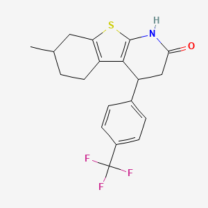 7-methyl-4-[4-(trifluoromethyl)phenyl]-3,4,5,6,7,8-hexahydro[1]benzothieno[2,3-b]pyridin-2(1H)-one