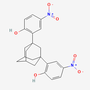 molecular formula C22H22N2O6 B15002072 2,2'-Tricyclo[3.3.1.1~3,7~]decane-1,3-diylbis(4-nitrophenol) 