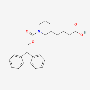 molecular formula C24H27NO4 B1500208 4-(1-(((9H-fluoren-9-yl)methoxy)carbonyl)piperidin-3-yl)butanoic acid CAS No. 886366-26-3