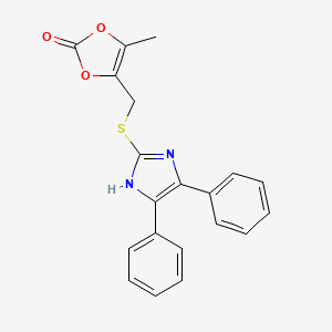 4-{[(4,5-diphenyl-1H-imidazol-2-yl)sulfanyl]methyl}-5-methyl-1,3-dioxol-2-one