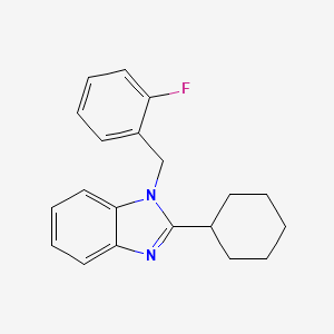 molecular formula C20H21FN2 B15002106 2-cyclohexyl-1-(2-fluorobenzyl)-1H-benzimidazole 