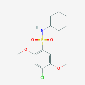 molecular formula C15H22ClNO4S B15002124 4-chloro-2,5-dimethoxy-N-(2-methylcyclohexyl)benzenesulfonamide 