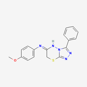 N-(4-methoxyphenyl)-3-phenyl-7H-[1,2,4]triazolo[3,4-b][1,3,4]thiadiazin-6-amine