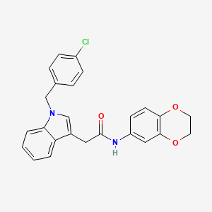 2-(1-(4-chlorobenzyl)-1H-indol-3-yl)-N-(2,3-dihydrobenzo[b][1,4]dioxin-6-yl)acetamide