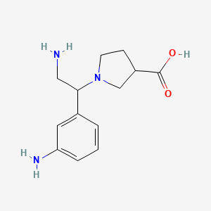 molecular formula C13H19N3O2 B1500216 1-[2-Amino-1-(3-aminophenyl)ethyl]pyrrolidine-3-carboxylic acid CAS No. 886363-95-7