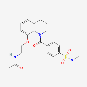 N-{2-[(1-{[4-(dimethylsulfamoyl)phenyl]carbonyl}-1,2,3,4-tetrahydroquinolin-8-yl)oxy]ethyl}acetamide