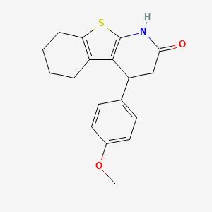 molecular formula C18H19NO2S B15002171 4-(4-methoxyphenyl)-3,4,5,6,7,8-hexahydro[1]benzothieno[2,3-b]pyridin-2(1H)-one 