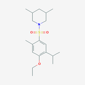 1-{[4-Ethoxy-2-methyl-5-(propan-2-yl)phenyl]sulfonyl}-3,5-dimethylpiperidine