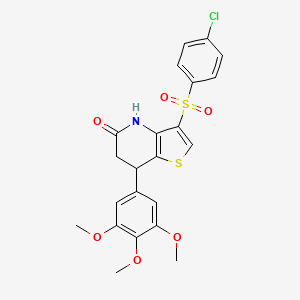 3-[(4-chlorophenyl)sulfonyl]-7-(3,4,5-trimethoxyphenyl)-6,7-dihydrothieno[3,2-b]pyridin-5(4H)-one