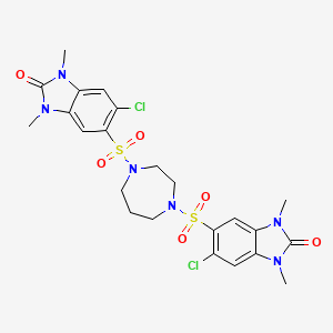 5,5'-(1,4-diazepane-1,4-diyldisulfonyl)bis(6-chloro-1,3-dimethyl-1,3-dihydro-2H-benzimidazol-2-one)