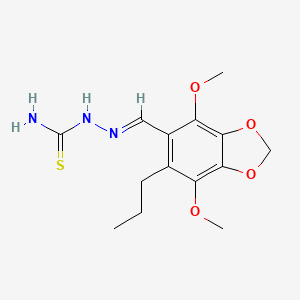 (2E)-2-[(4,7-dimethoxy-6-propyl-1,3-benzodioxol-5-yl)methylidene]hydrazinecarbothioamide