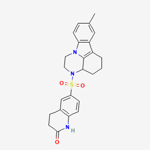 6-[(8-methyl-1,2,3a,4,5,6-hexahydro-3H-pyrazino[3,2,1-jk]carbazol-3-yl)sulfonyl]-3,4-dihydroquinolin-2(1H)-one