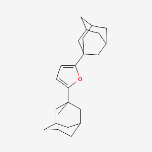 molecular formula C24H32O B15002246 Furan, 2,5-ditricyclo[3.3.1.1(3,7)]dec-1-yl- 