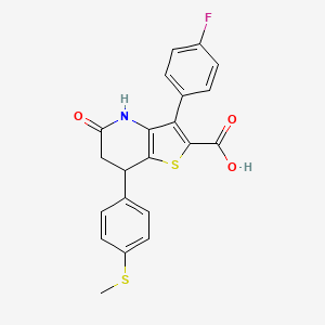 3-(4-Fluorophenyl)-7-[4-(methylsulfanyl)phenyl]-5-oxo-4,5,6,7-tetrahydrothieno[3,2-b]pyridine-2-carboxylic acid