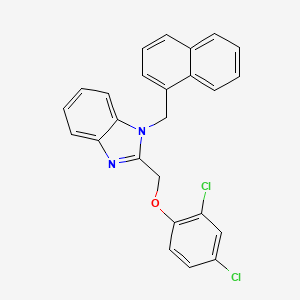 molecular formula C25H18Cl2N2O B15002254 2-[(2,4-dichlorophenoxy)methyl]-1-(naphthalen-1-ylmethyl)-1H-benzimidazole 