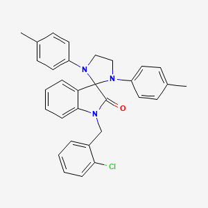 1'-(2-chlorobenzyl)-1,3-bis(4-methylphenyl)spiro[imidazolidine-2,3'-indol]-2'(1'H)-one