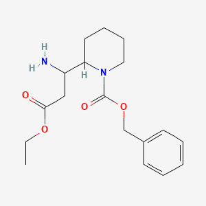 molecular formula C18H26N2O4 B1500227 2-(1-Amino-2-ethoxycarbonyl-ethyl)-piperidine-1-carboxylic acid benzyl ester CAS No. 886362-39-6