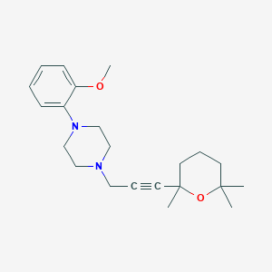 1-(2-methoxyphenyl)-4-[3-(2,6,6-trimethyltetrahydro-2H-pyran-2-yl)-2-propynyl]piperazine