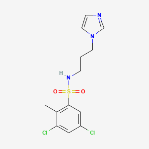 3,5-dichloro-N-[3-(1H-imidazol-1-yl)propyl]-2-methylbenzenesulfonamide