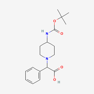 molecular formula C18H26N2O4 B1500228 (4-n-Boc-amino-piperidin-1-yl)-phenyl-acetic acid CAS No. 886363-59-3