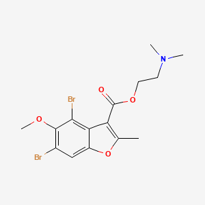 2-(Dimethylamino)ethyl 4,6-dibromo-5-methoxy-2-methyl-1-benzofuran-3-carboxylate