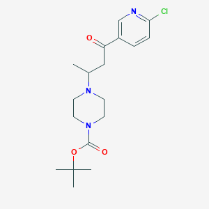 molecular formula C18H26ClN3O3 B1500229 1-(6-Chloro-pyridin-3-yl)-3-(4-boc-piperazin-1-yl)-butan-1-one CAS No. 886365-70-4