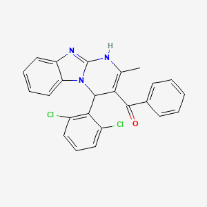 [4-(2,6-Dichlorophenyl)-2-methyl-1,4-dihydropyrimido[1,2-a]benzimidazol-3-yl](phenyl)methanone