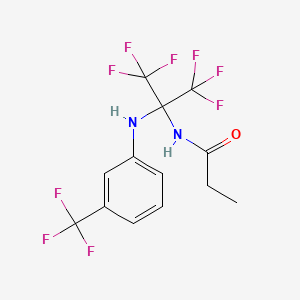 N-(1,1,1,3,3,3-hexafluoro-2-{[3-(trifluoromethyl)phenyl]amino}propan-2-yl)propanamide