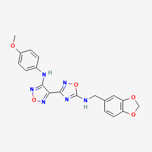 N-(1,3-benzodioxol-5-ylmethyl)-3-{4-[(4-methoxyphenyl)amino]-1,2,5-oxadiazol-3-yl}-1,2,4-oxadiazol-5-amine