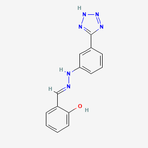 2-[(E)-{2-[3-(1H-tetrazol-5-yl)phenyl]hydrazinylidene}methyl]phenol