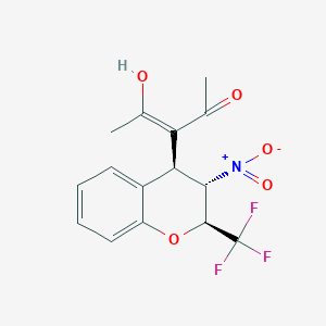 (3Z)-4-hydroxy-3-[(2S,3S,4S)-3-nitro-2-(trifluoromethyl)-3,4-dihydro-2H-chromen-4-yl]pent-3-en-2-one