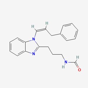 molecular formula C20H21N3O B15002399 N-(3-{1-[(1Z)-3-phenylprop-1-en-1-yl]-1H-benzimidazol-2-yl}propyl)formamide 