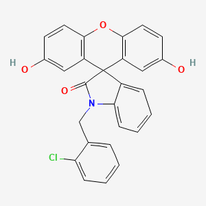 1-(2-chlorobenzyl)-2',7'-dihydroxyspiro[indole-3,9'-xanthen]-2(1H)-one