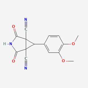 6-(3,4-Dimethoxyphenyl)-2,4-dioxo-3-azabicyclo[3.1.0]hexane-1,5-dicarbonitrile