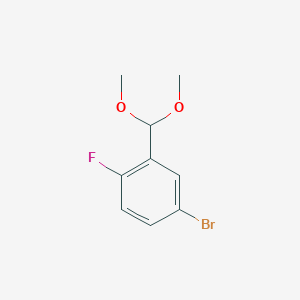molecular formula C9H10BrFO2 B1500244 4-Bromo-2-(dimethoxymethyl)-1-fluorobenzene CAS No. 933671-89-7