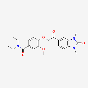 4-[2-(1,3-dimethyl-2-oxo-2,3-dihydro-1H-benzimidazol-5-yl)-2-oxoethoxy]-N,N-diethyl-3-methoxybenzamide