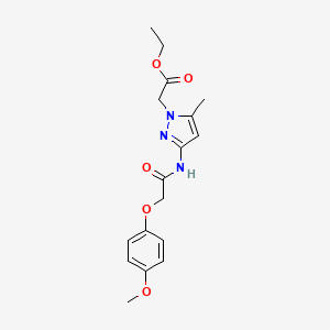 ethyl (3-{[(4-methoxyphenoxy)acetyl]amino}-5-methyl-1H-pyrazol-1-yl)acetate