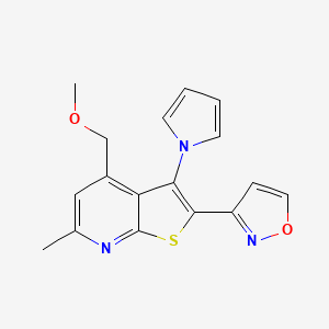 4-(methoxymethyl)-6-methyl-2-(1,2-oxazol-3-yl)-3-(1H-pyrrol-1-yl)thieno[2,3-b]pyridine