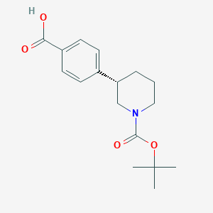 molecular formula C17H23NO4 B1500247 (S)-4-(1-(tert-Butoxycarbonyl)piperidin-3-yl)benzoic acid 