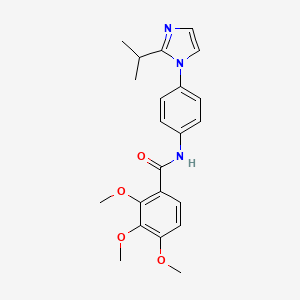 2,3,4-trimethoxy-N-{4-[2-(propan-2-yl)-1H-imidazol-1-yl]phenyl}benzamide