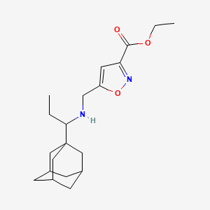 Ethyl 5-({[1-(adamantan-1-YL)propyl]amino}methyl)-1,2-oxazole-3-carboxylate