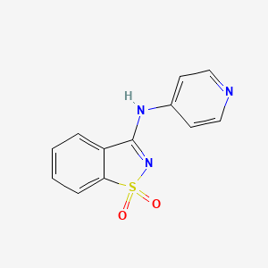 molecular formula C12H9N3O2S B15002530 3-(4-pyridylamino)-1H-1,2-benzisothiazole-1,1-dione 